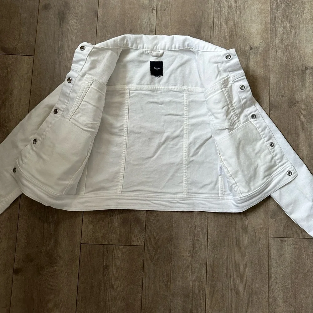 GAP Kids Girls White Denim Jacket Size Medium